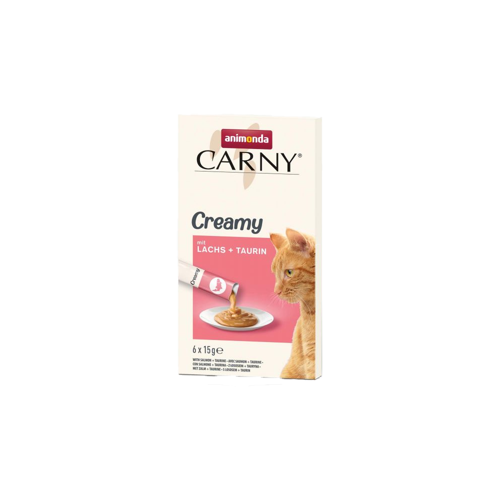 ანიმონდა Carny Creamy სნექი კატისთვის ორაგულით და ტაურინით (6x15გრ)