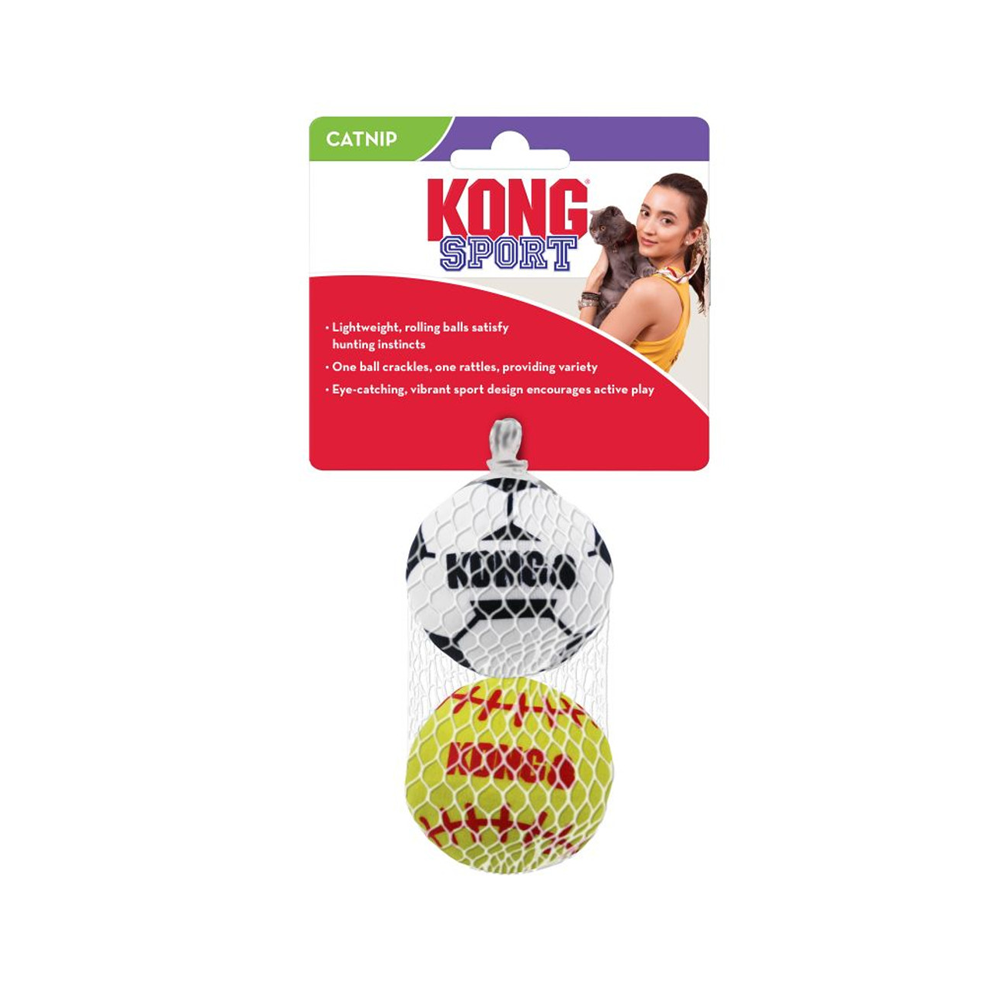 სათამაშო კატისთვის Kong Cat Sport Balls Assorted (2ც)