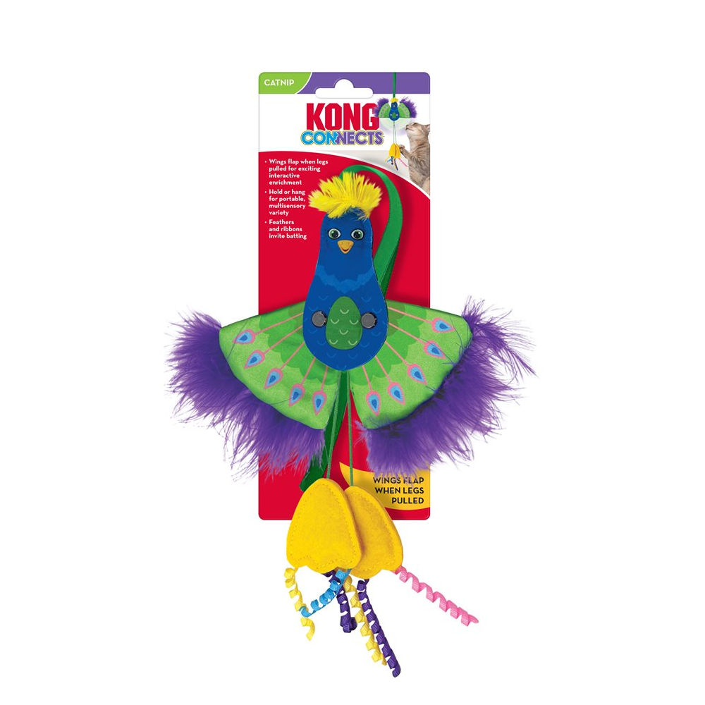 სათამაშო კატისთვის Kong Connects Peacock