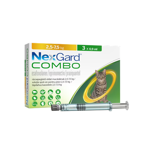 ანტიპარაზიტული წვეთები L კატისთვის NEXGARD COMBO CAT L (3X1 პიპეტი) 1 ცალი