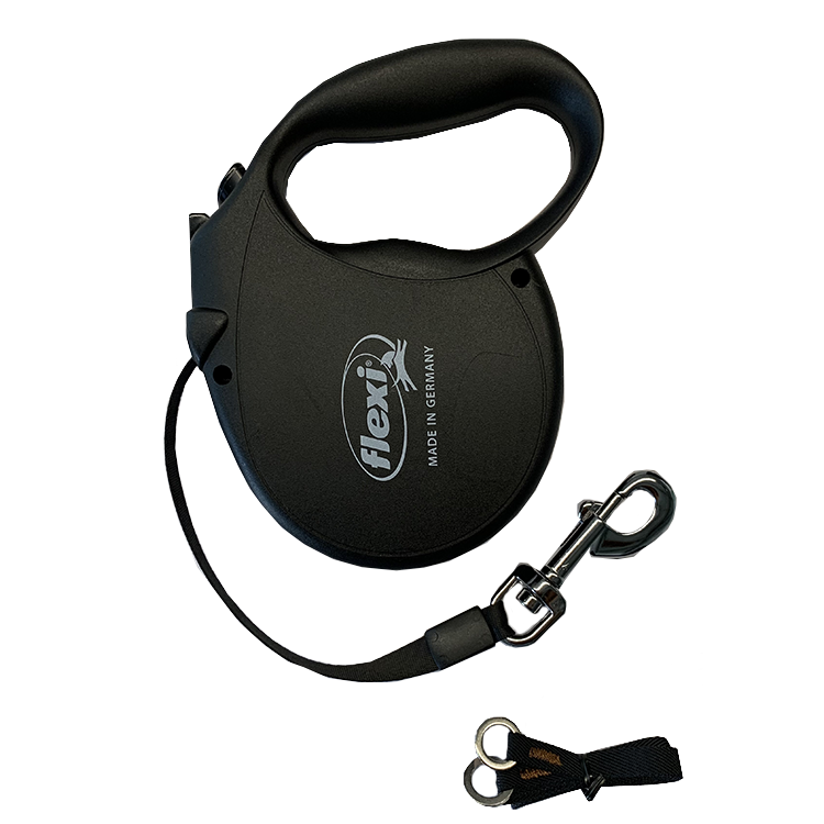 რულეტი ძაღლისთვის Flexi Standard L Tape 5მ შავი