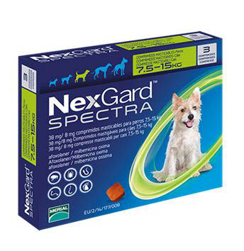 ანტიპარაზიტული აბები M ძაღლისთვის NEXGARD SPECTRA CHEW M 7.5-15 კგ 1 ცალი