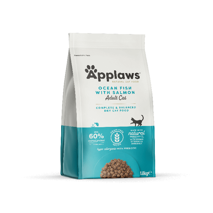 Applaws მშრალი საკვები კატისთვის ოკეანის თევზით და ორაგულით 1.8 კგ