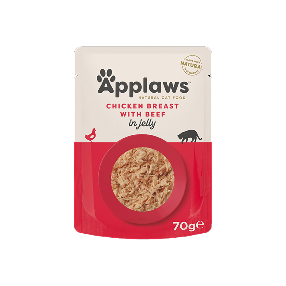 Applaws პაუჩი კატისთვის ქათმის და საქონლის ხორცით 70 გრ