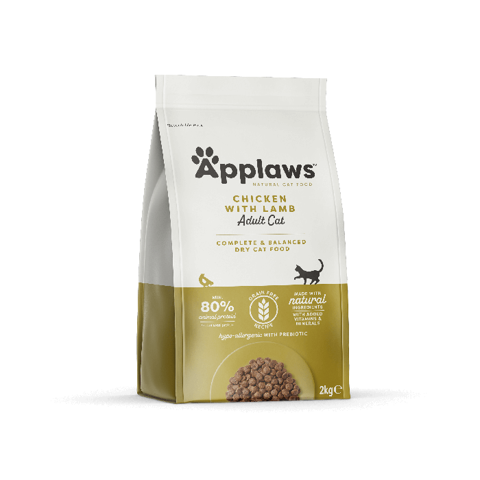 Applaws მშრალი საკვები კატისთვის ქათმით და ბატკნის ხორცით 2 კგ