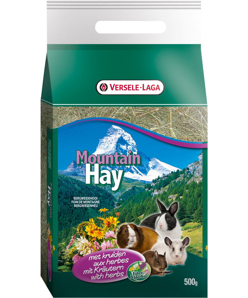 ვერსელე ლაგა თივა მღრნელებისთვის Mountain Hay 500 გრ