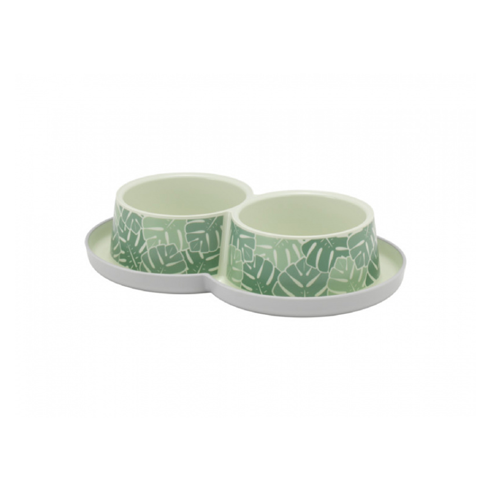 ჯამი ძაღლისთვის და კატისთვის Moderna Double Trendy Dinner Eden Small (Light Green)
