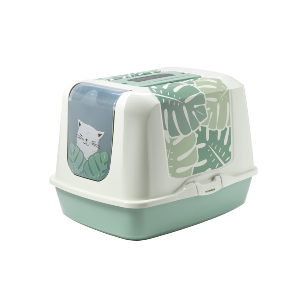 დახურული ტუალეტი კატისთვის Moderna Cat Eden Jumbo (Green)