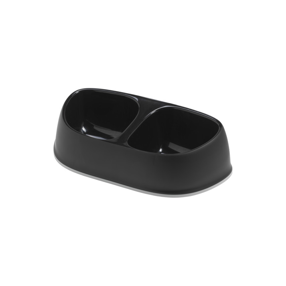 ჯამი ძაღლისთვის Moderna Double Sensibowl Medium (Black)