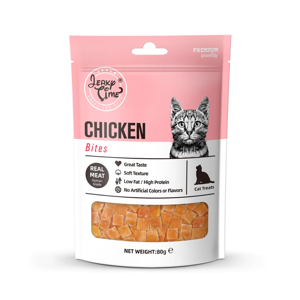სნექი კატისთვის Jerky Time Chicken Bites 80 გრ