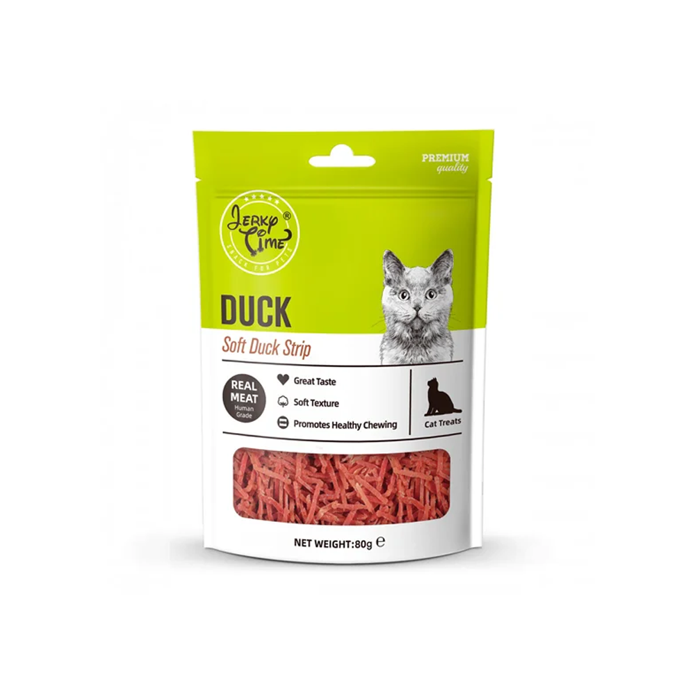 სნექი კატისთვის Jerky Time Duck Soft Strip 80 გრ