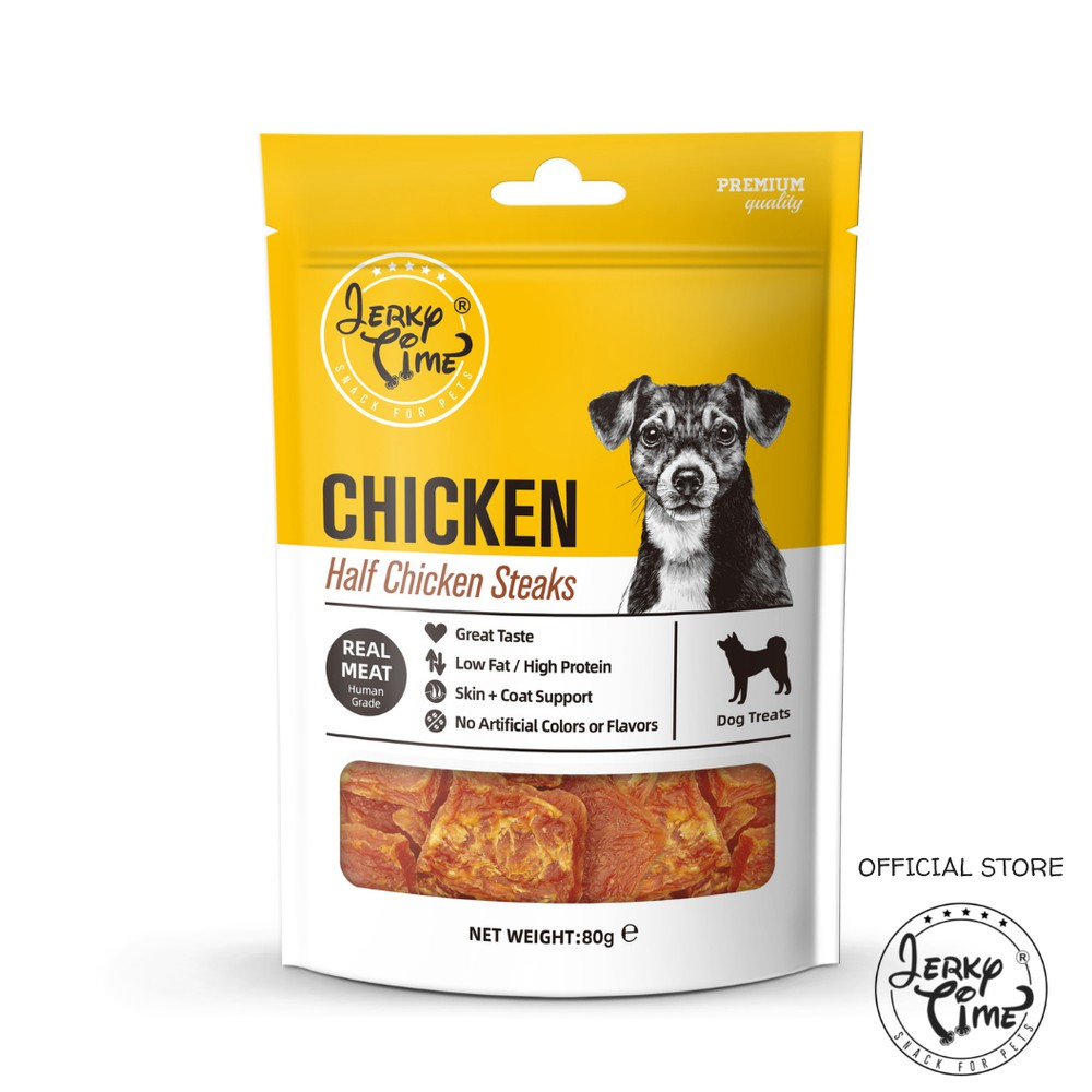 სნექი ძაღლისთვის Jerky Time Half Chicken Steaks 80 გრ