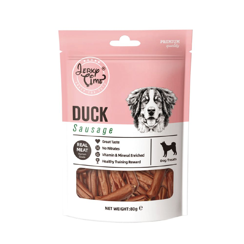 სნექი ძაღლისთვის Jerky Time Duck Sausage 80 გრ