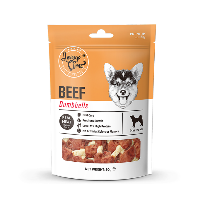 სნექი ძაღლისთვის Jerky Time Beef Dumbbells 80 გრ