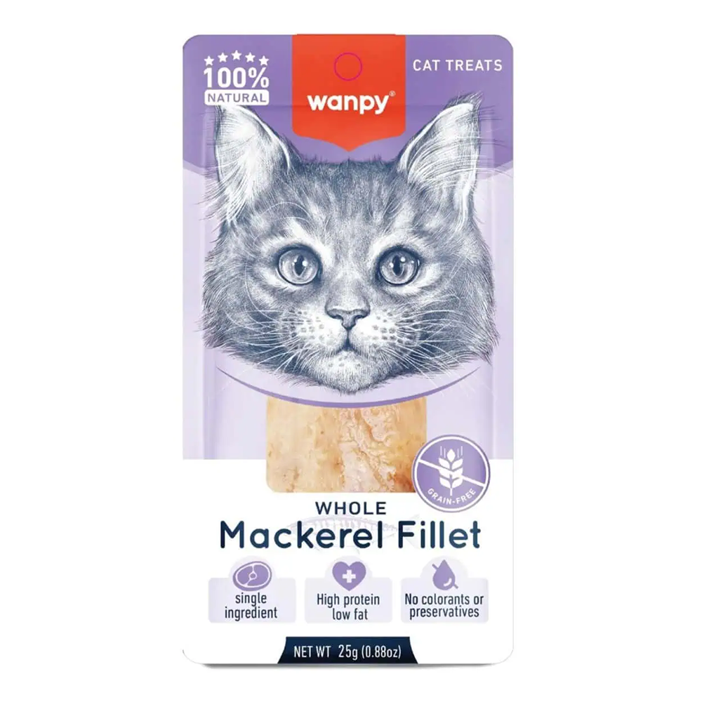 სნექი კატისთვის Wanpy Mackerel Fillet 25 გრ