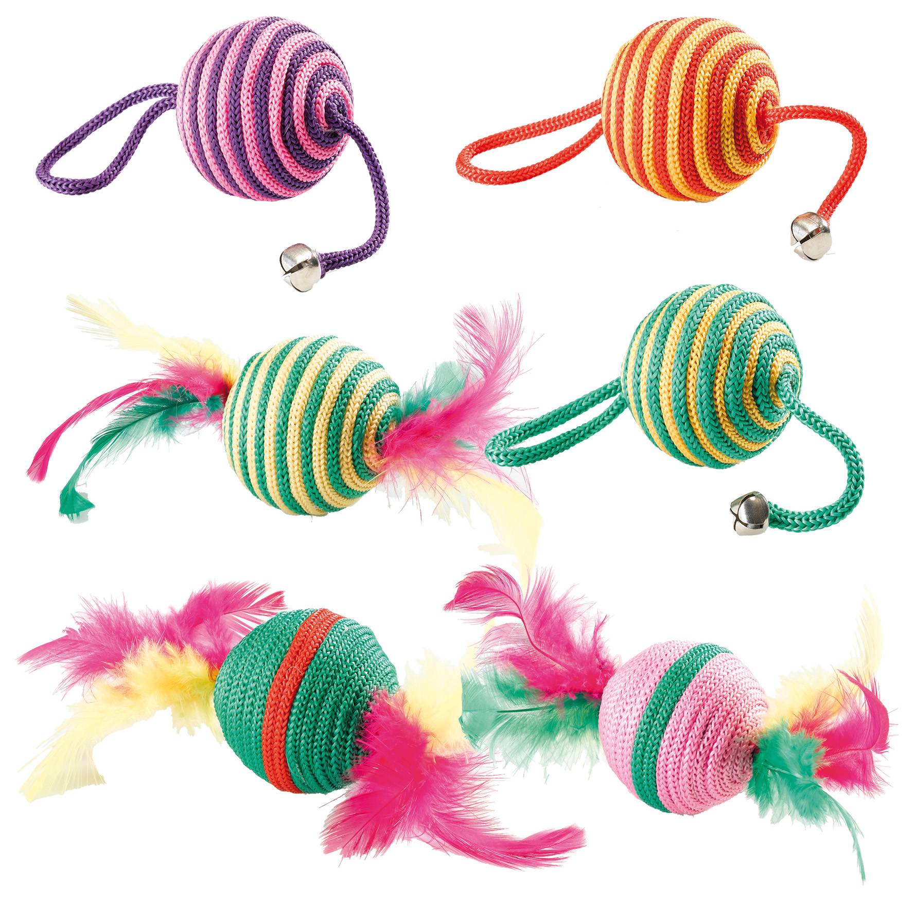 სათამაშო კატისთვის  ბურთი თოკში Ferplast PA 6110