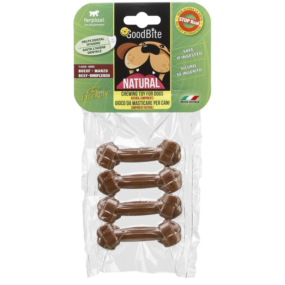 ძვალ-სათამაშო ძაღლისთვის Ferplast Goodbite საქონლის არომატით 15 გრ (x4)