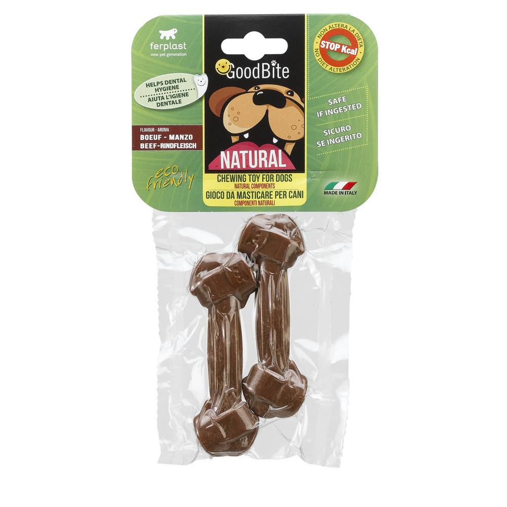 ძვალ-სათამაშო ძაღლისთვის Ferplast Goodbite საქონლის არომატით 40 გრ (x2)