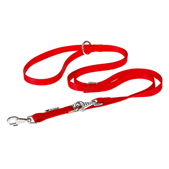 საბელი ძაღლისთვის Ferplast Club GA 15/200 წითელი ფერი (M)