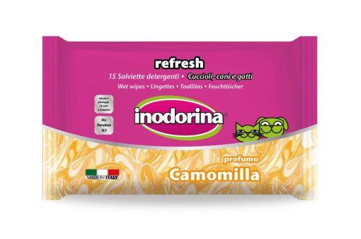თვალის და ყურის საწმენდი ძაღლისთვის და კატისთვის Inodorina Refresh Chamomile (15ც)