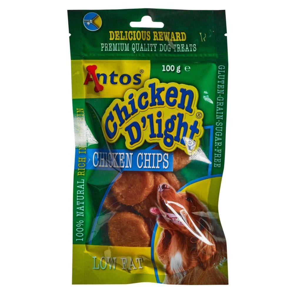 ანტოსი ძაღლის სნექი Chicken D'Light Chicken Chips 100 გრ