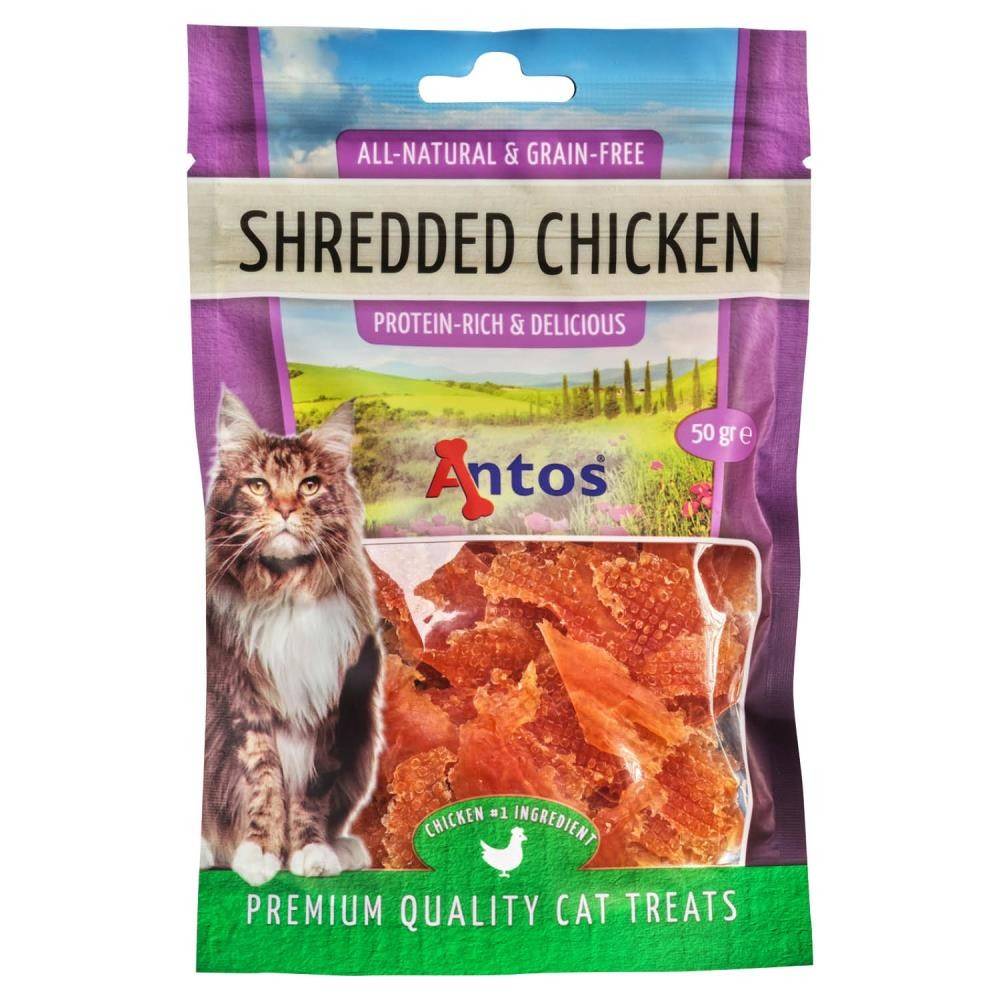 ანტოსი კატის სნექი Shredded Chicken 50 გრ