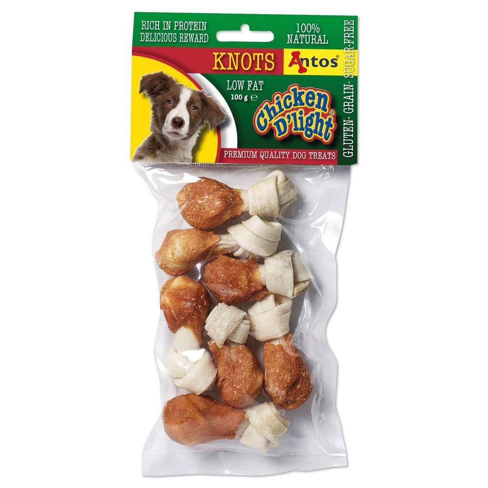 ანტოსი ძაღლის სნექი Chicken D'Light Knots 100 გრ